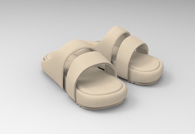 Polyester Padded Sandals Low-poly 3D model
