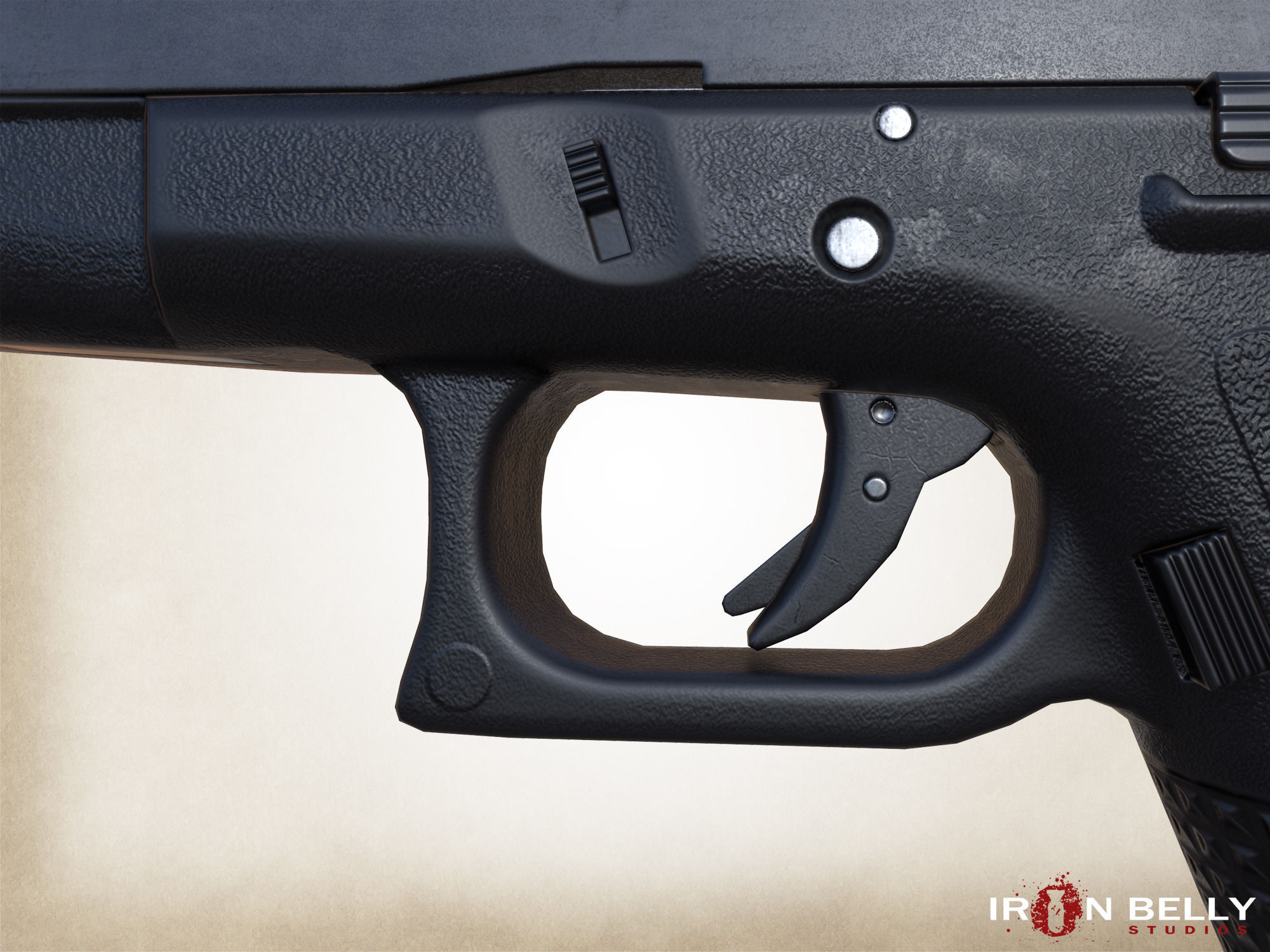 AAA FPS G-18 Pistol  Low-poly 3D model_3