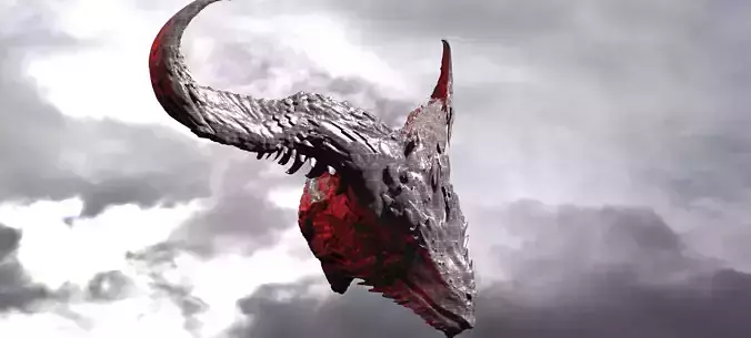 Horned Lizard Dragon Head Mount 2