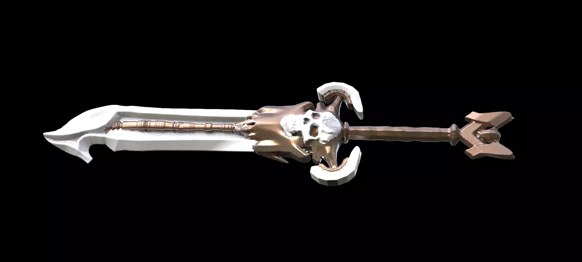 Grim Reaper Sword Bone Claymore 3D model_0