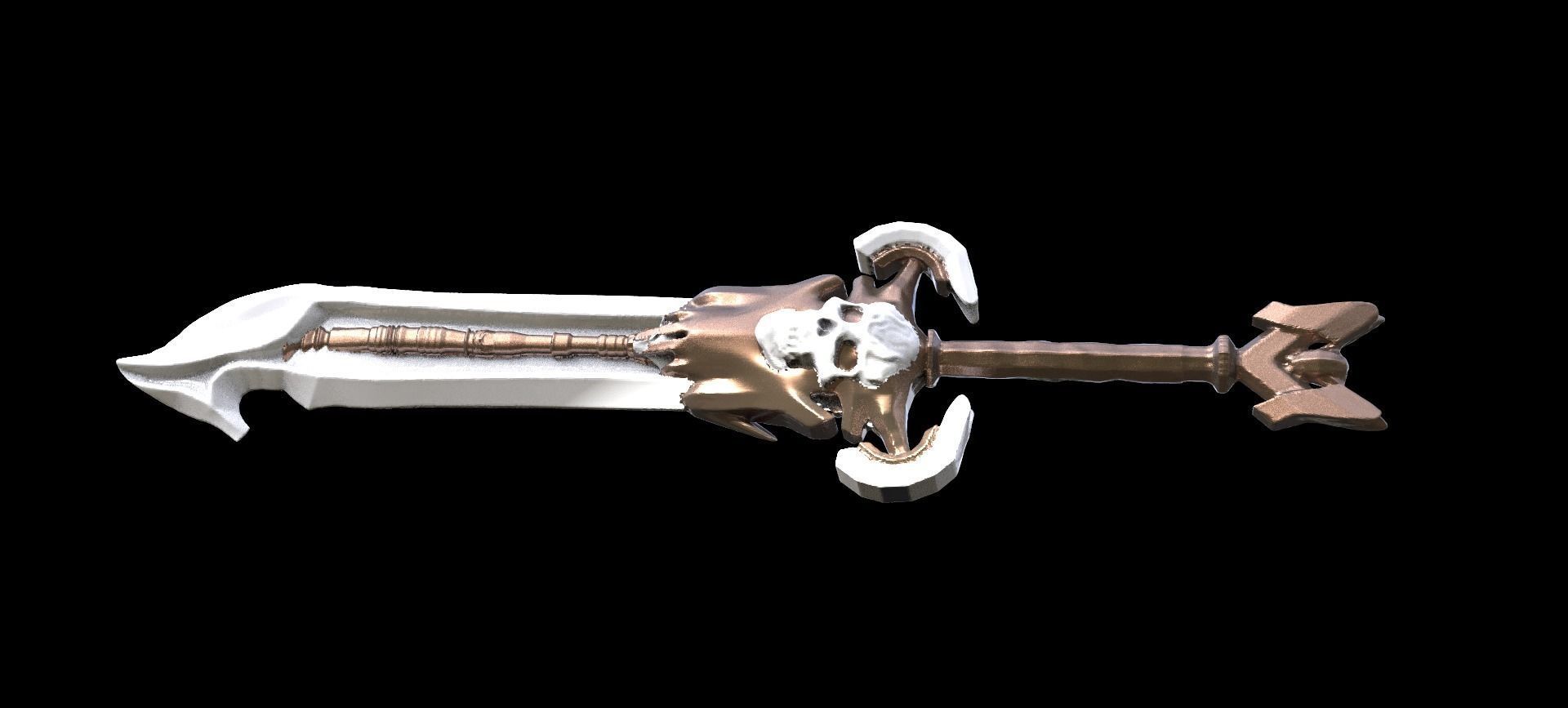 Grim Reaper Sword Bone Claymore 3D model_1