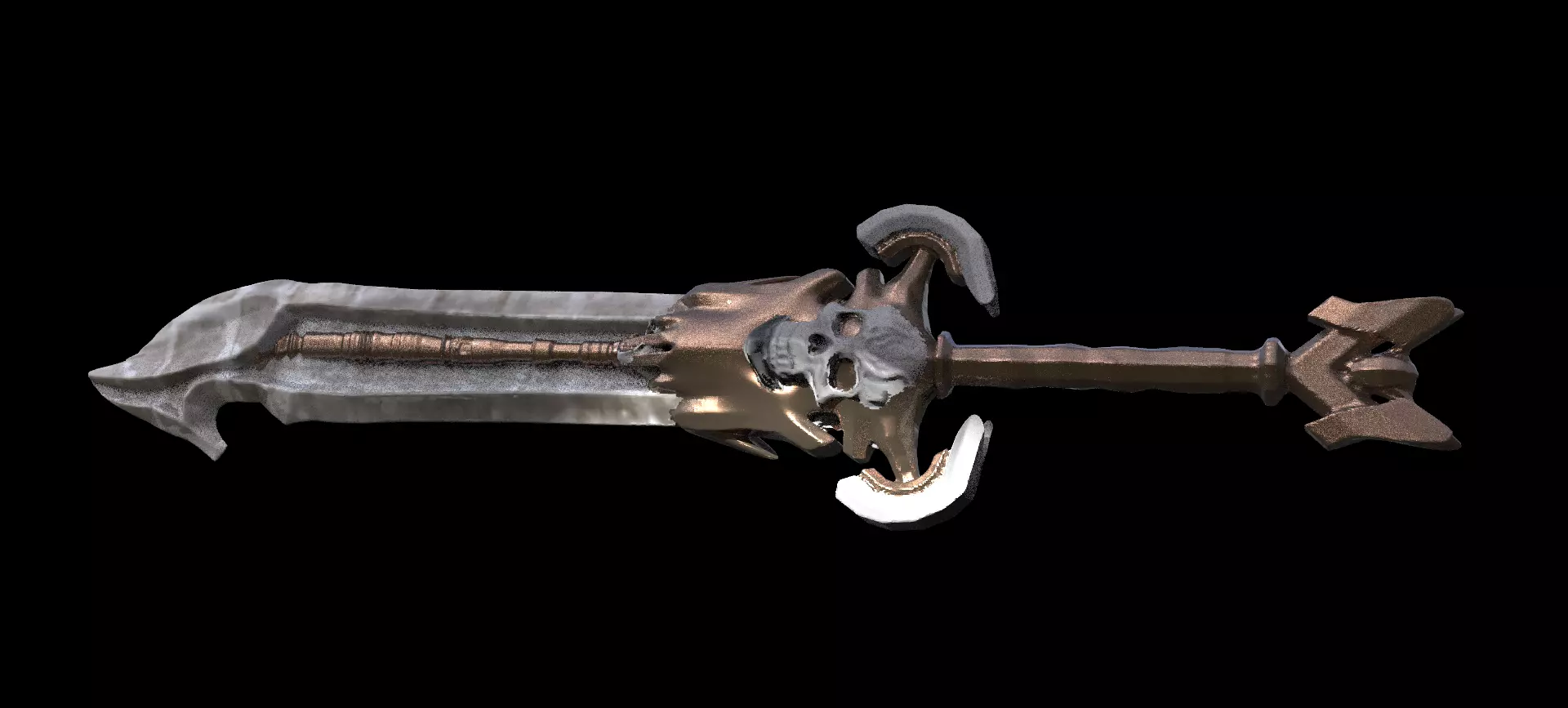 Grim Reaper Sword Stone Claymore 3D model_0