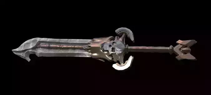 Grim Reaper Sword Stone Claymore 3D model