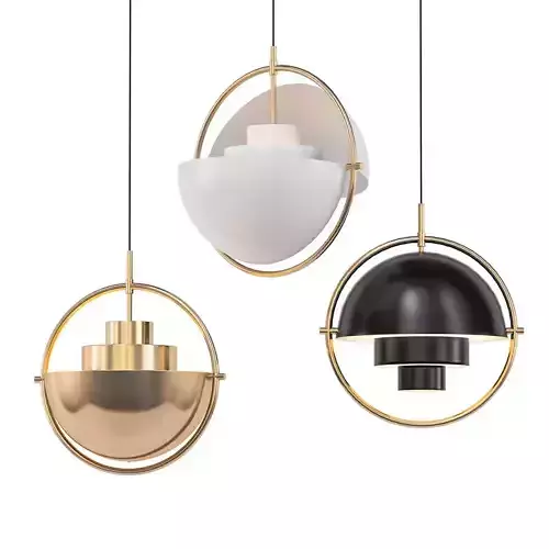 MULTI-LITE three circular pendant lights hanging