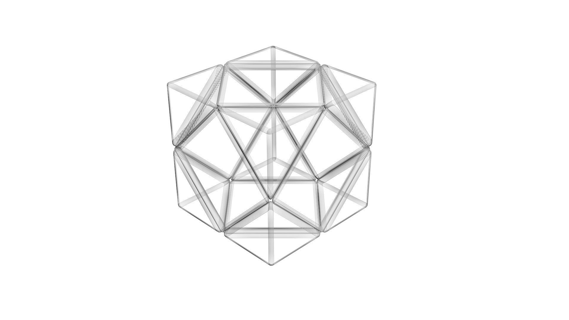 Skewb Puzzle With Solving Animation 3D model_44