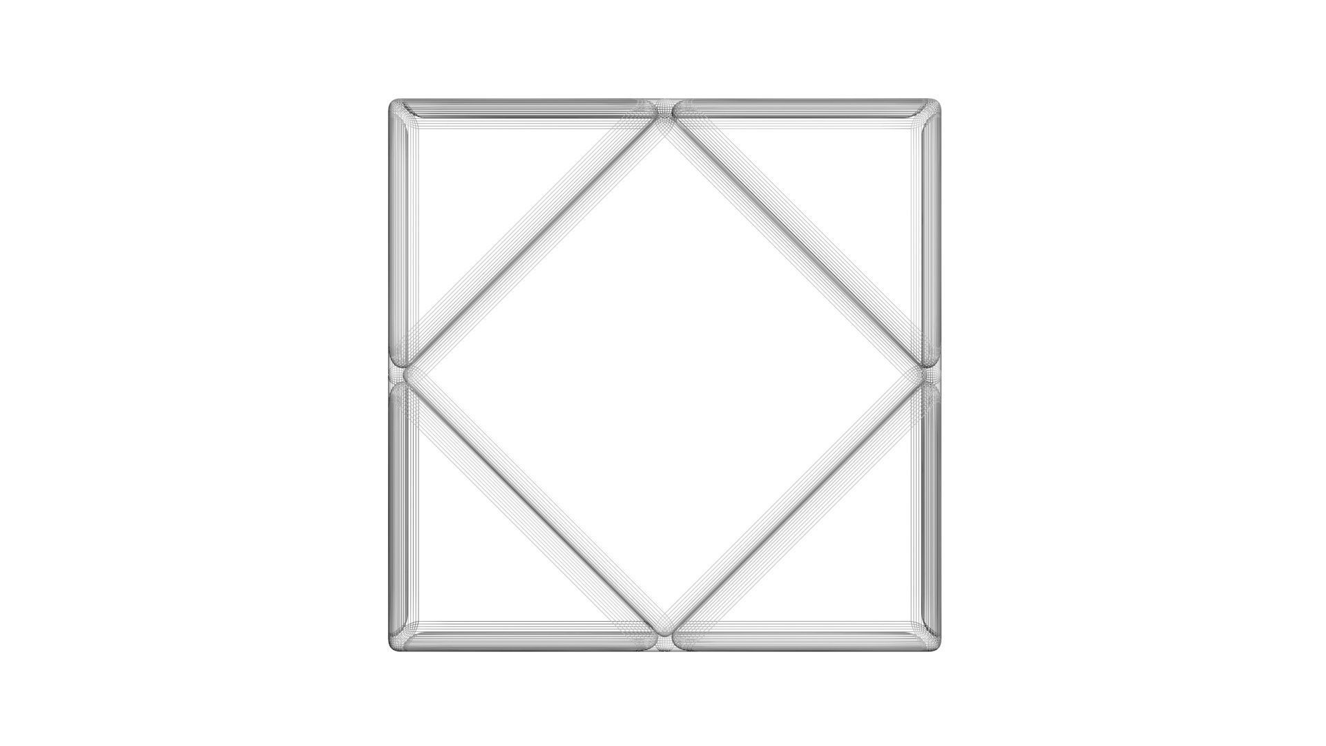 Skewb Puzzle With Solving Animation 3D model_45