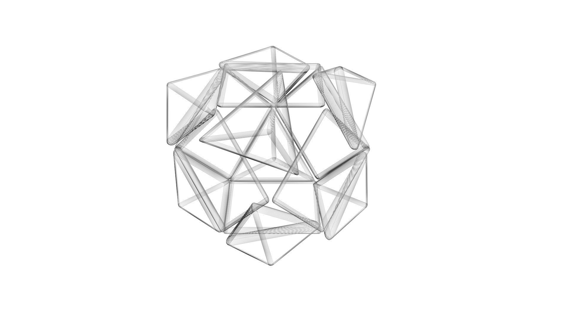 Skewb Puzzle With Solving Animation 3D model_41