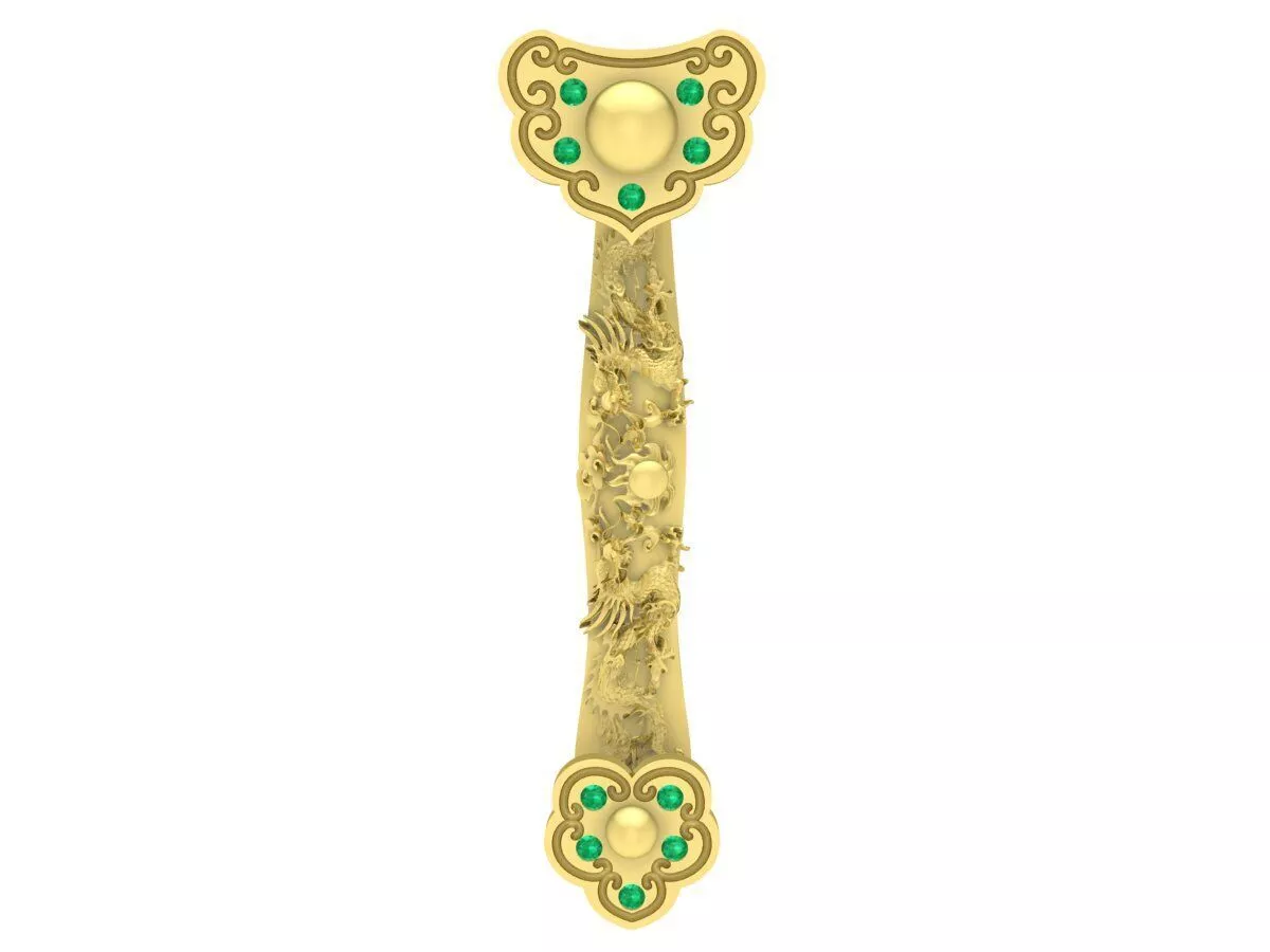 Decorative Curved Jewelry Bar Connector 3904 3D print model