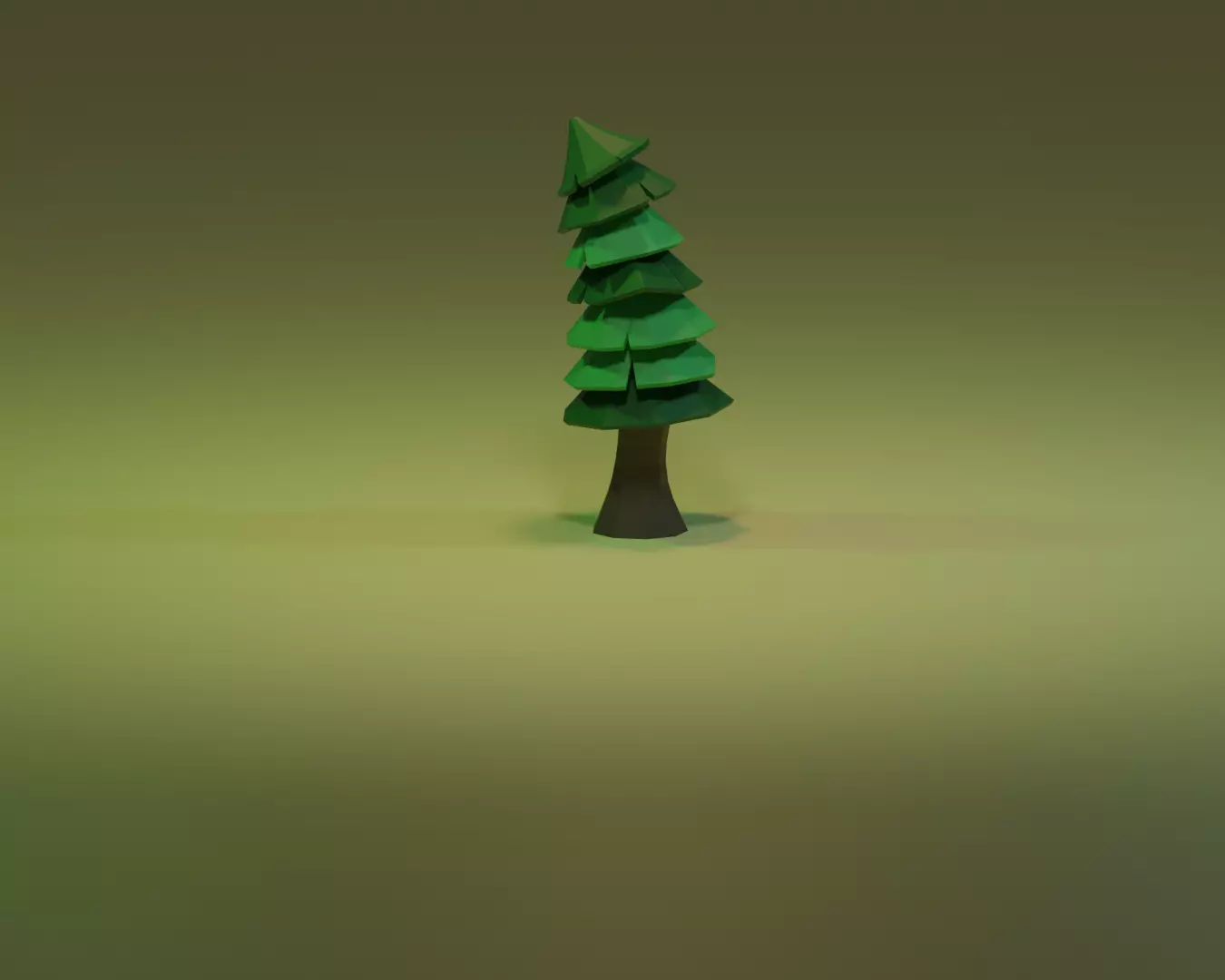 Cone Tree Low-poly 3D model_0