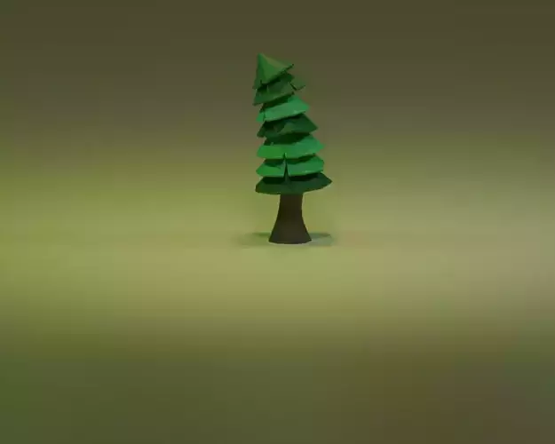 Cone Tree Low-poly 3D model