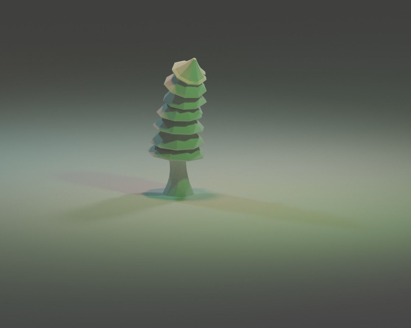 Cone Tree Low-poly 3D model_4