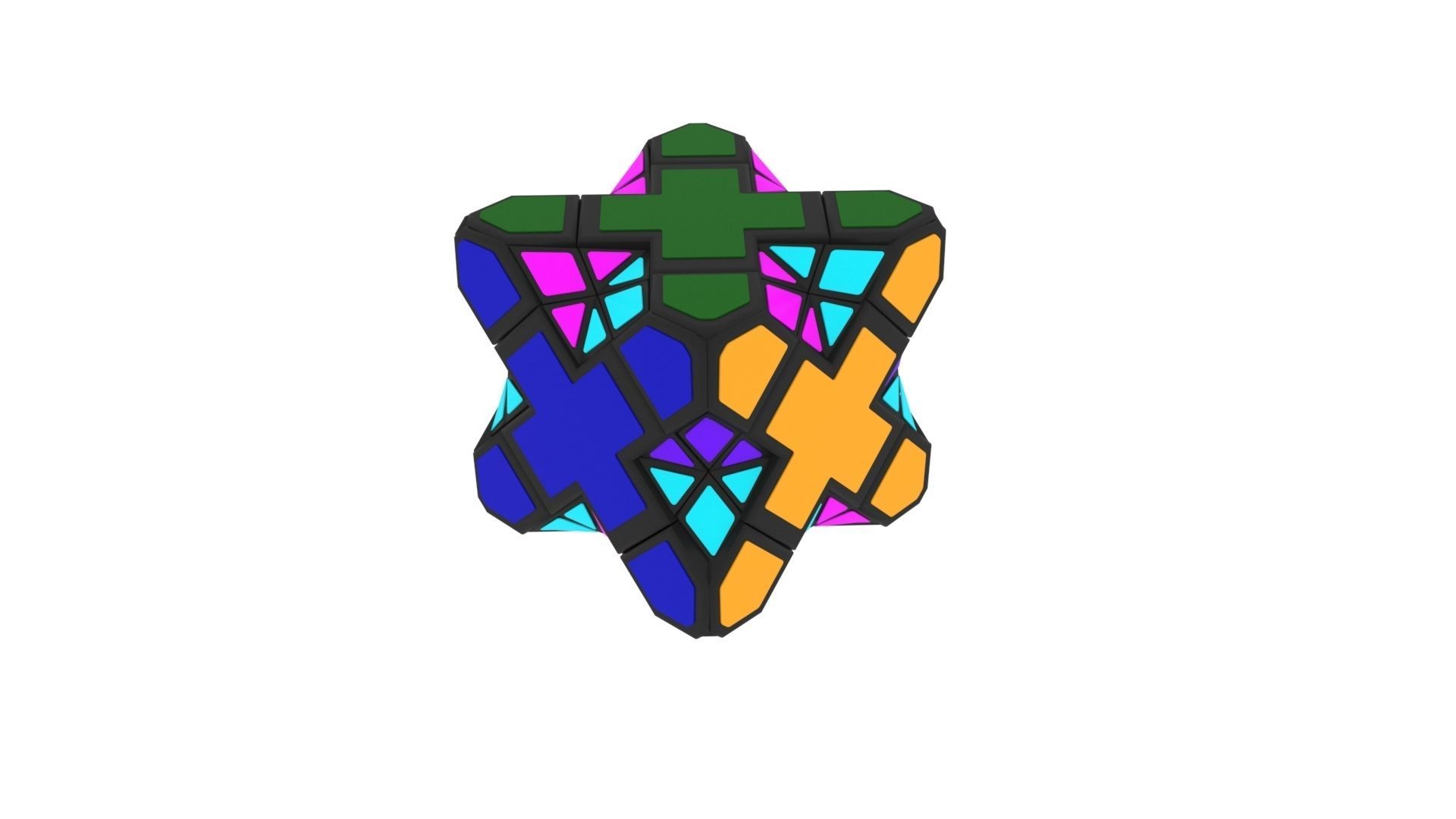 Skewb Extreme 3D model_2