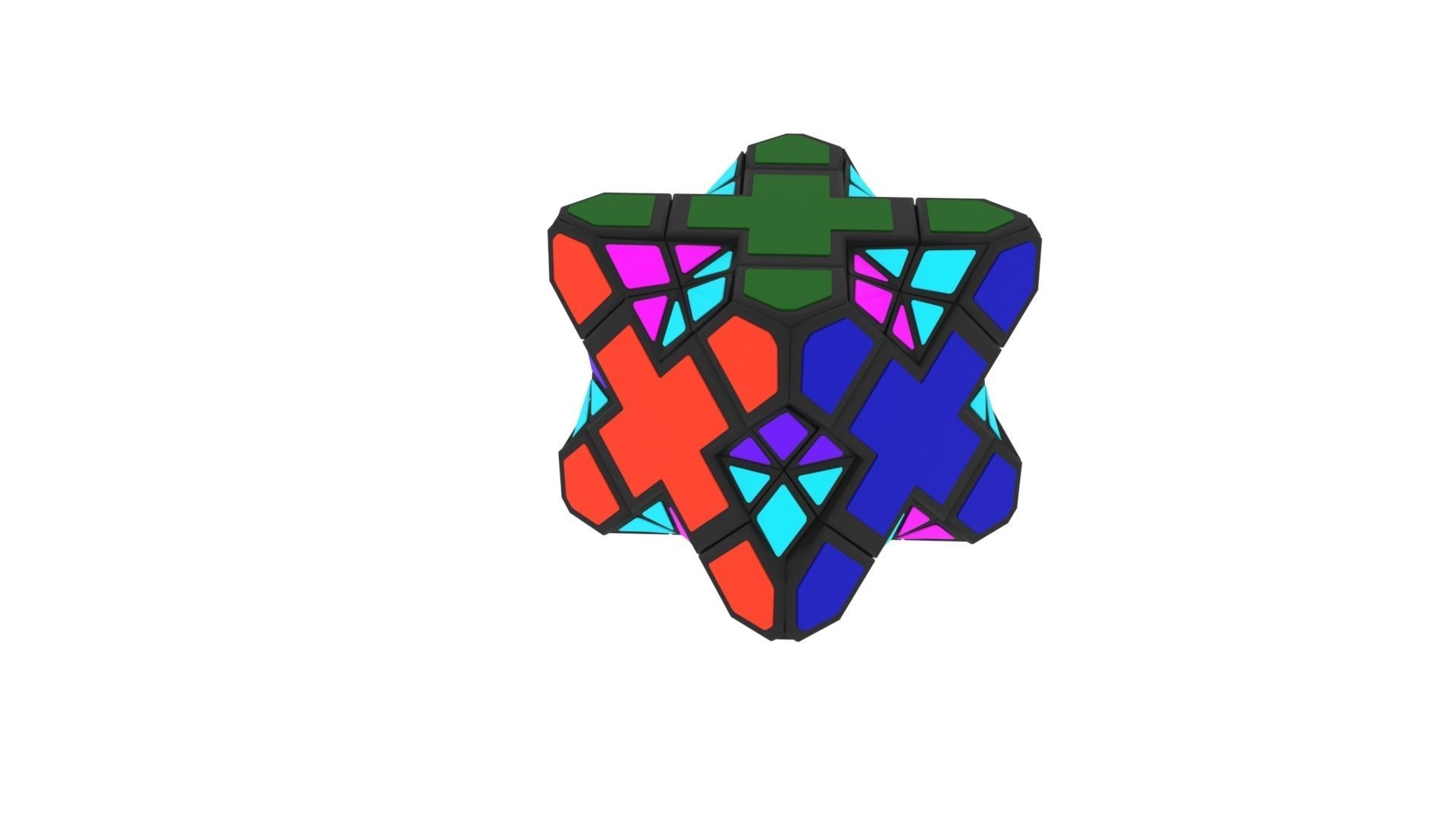 Skewb Extreme 3D model_3