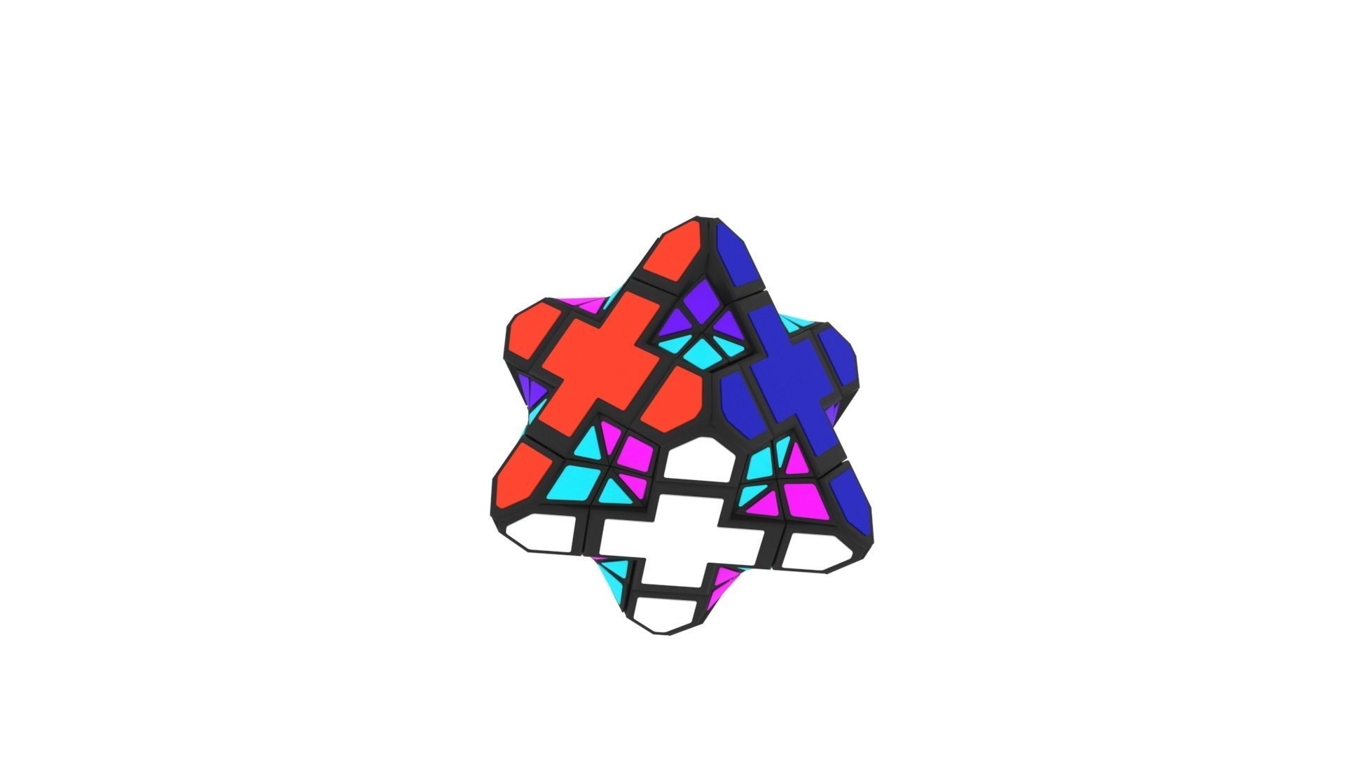 Skewb Extreme 3D model_4