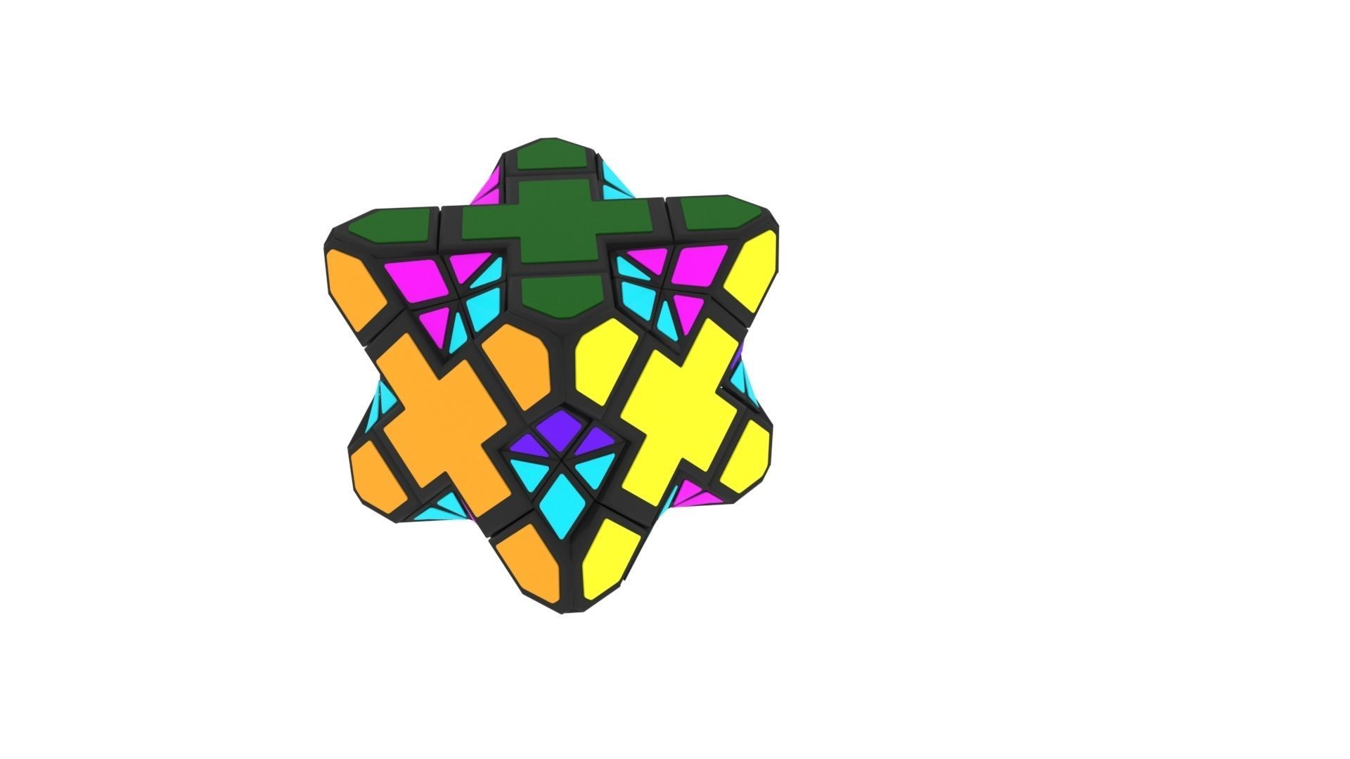 Skewb Extreme 3D model_1