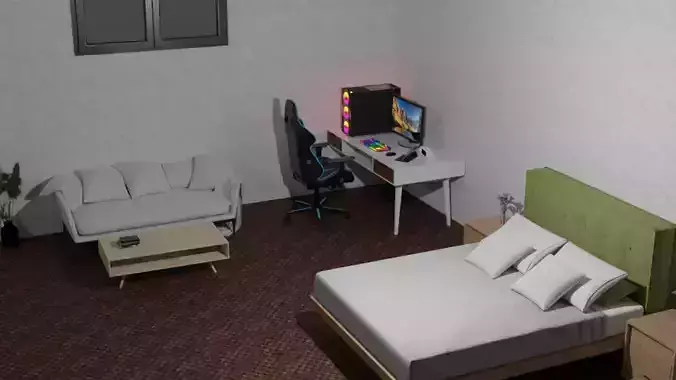 3D Room Interior Design 3D model