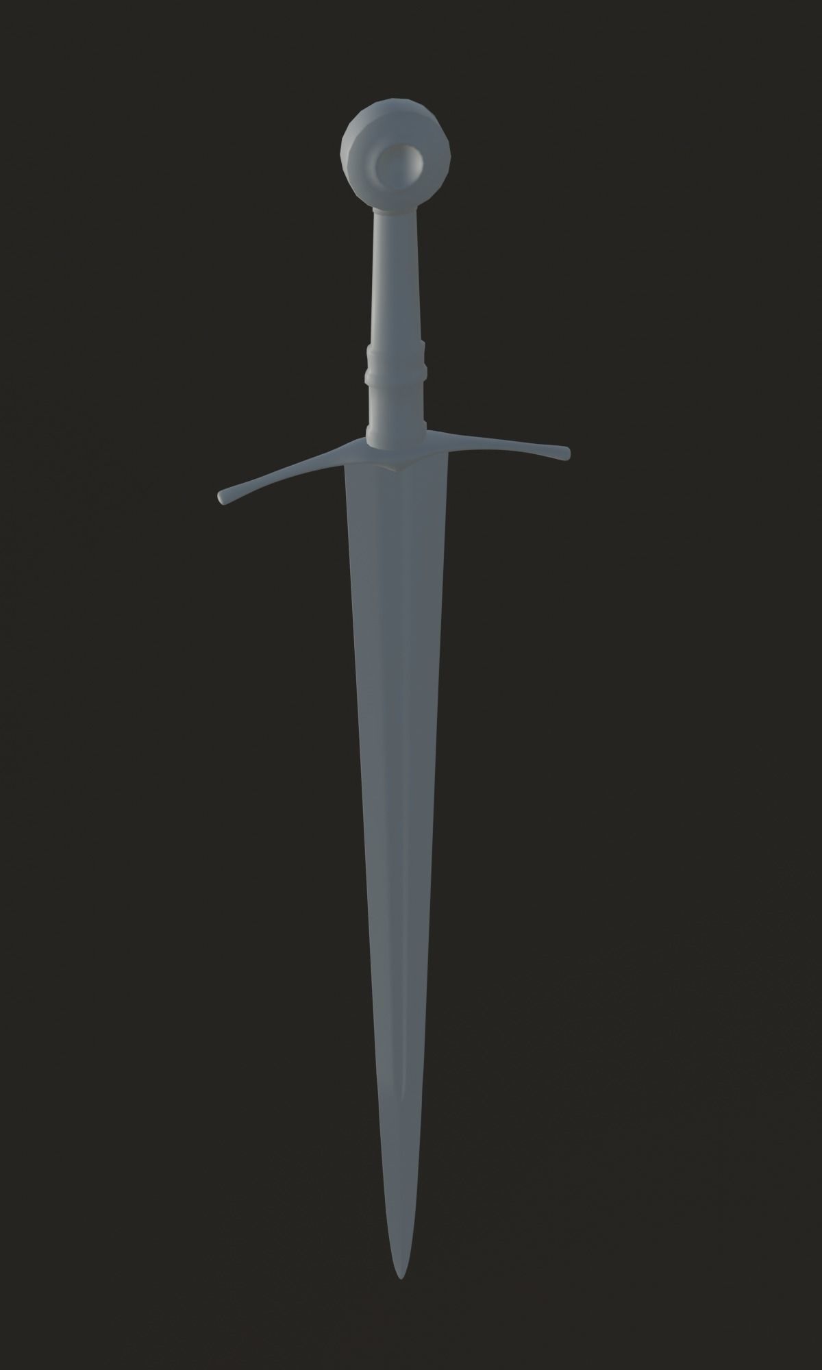  Knightly sword  low poly 3D model Medieval weapon Low-poly 3D model_19