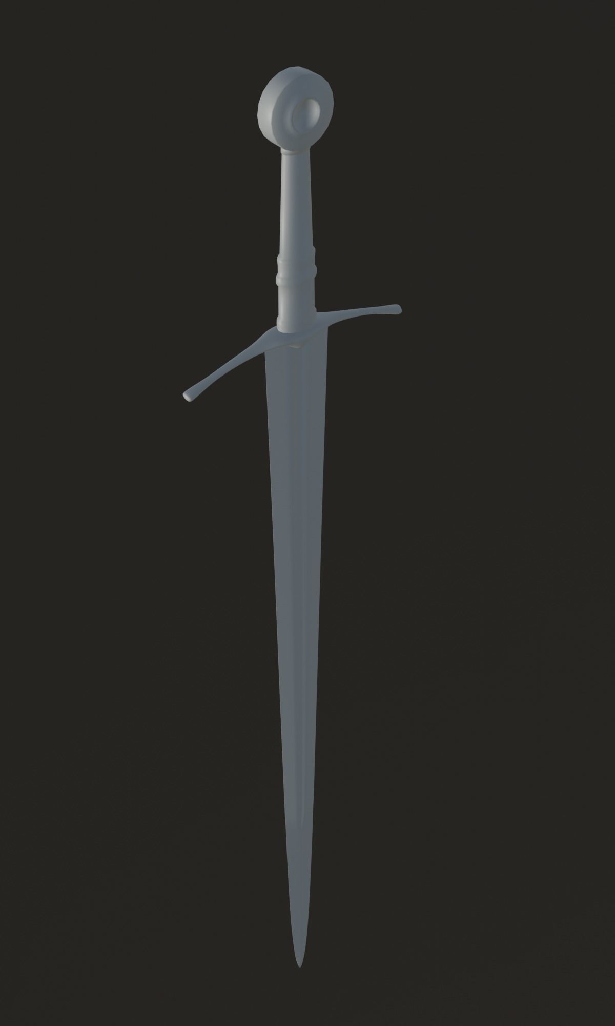  Knightly sword  low poly 3D model Medieval weapon Low-poly 3D model_18
