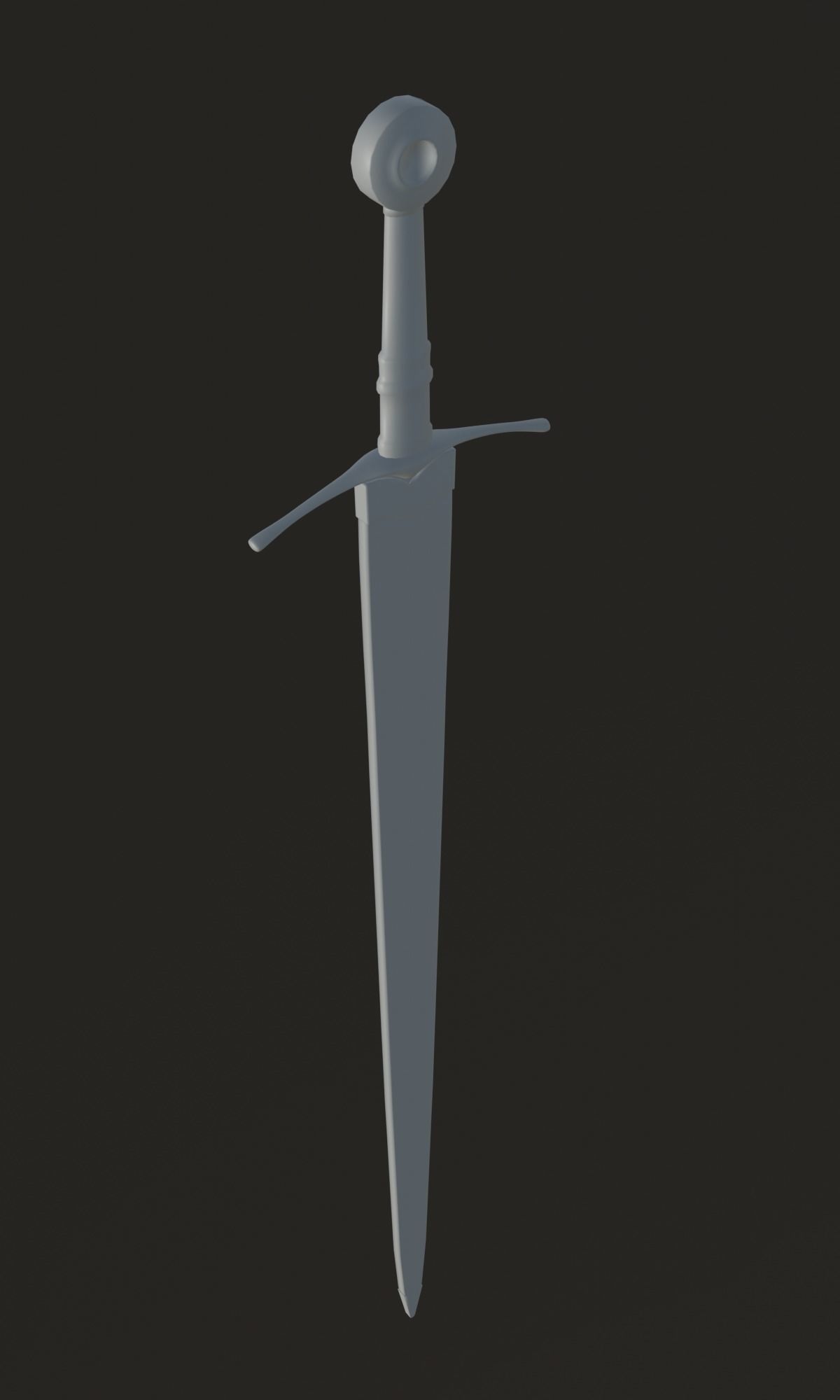  Knightly sword  low poly 3D model Medieval weapon Low-poly 3D model_17