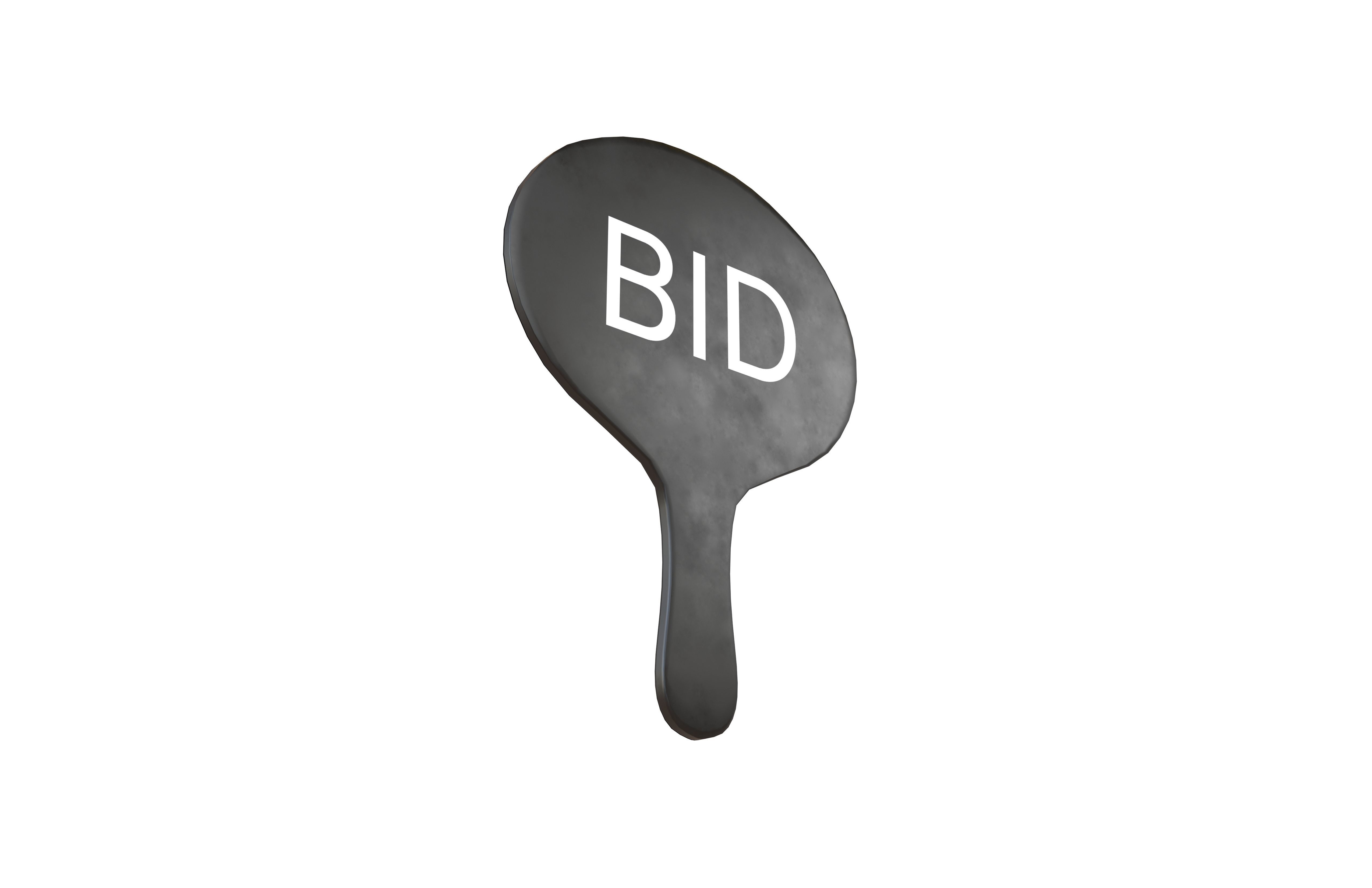 Auction Paddle v1 001 Low-poly 3D model_5
