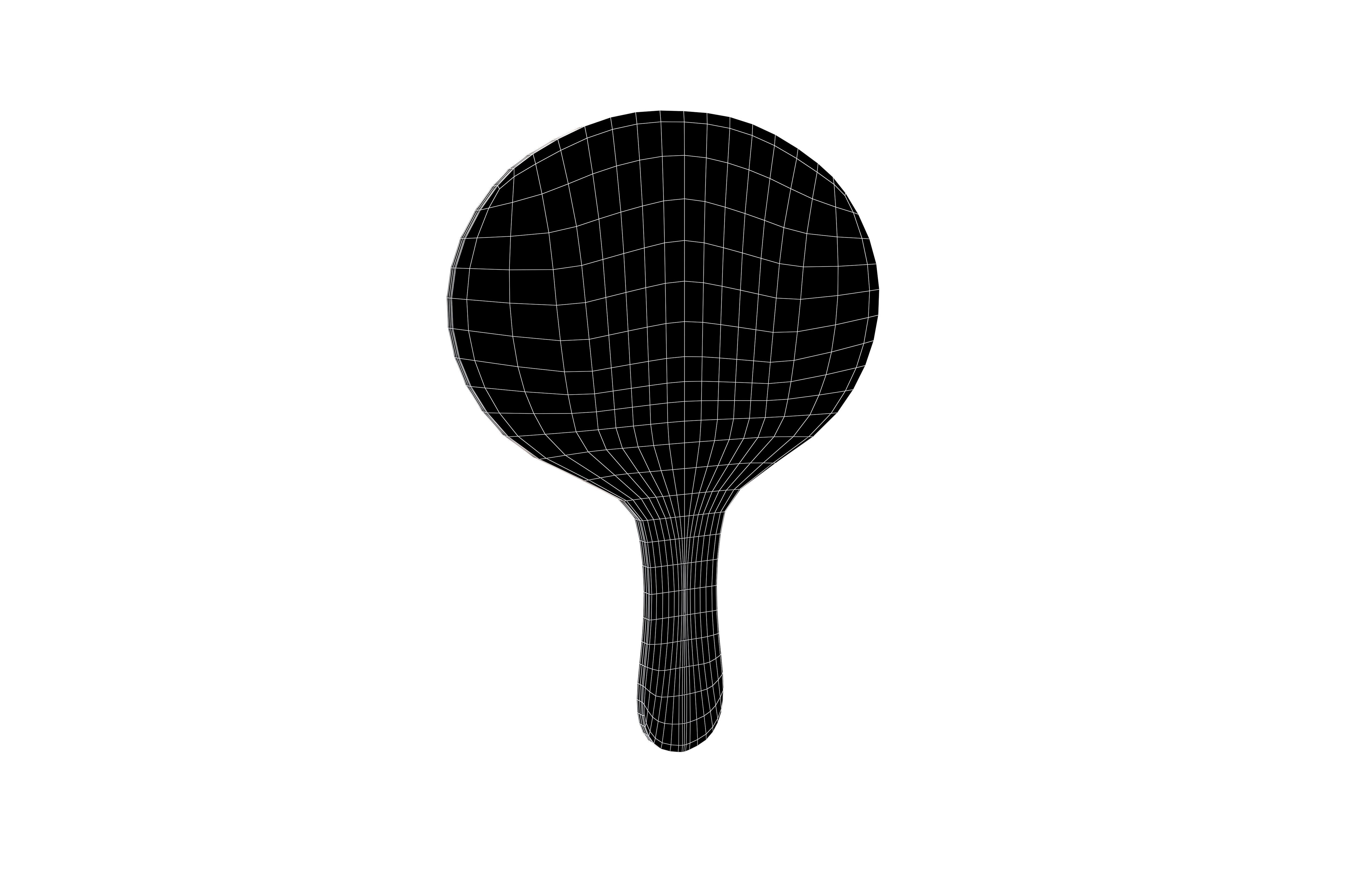 Auction Paddle v1 001 Low-poly 3D model_7