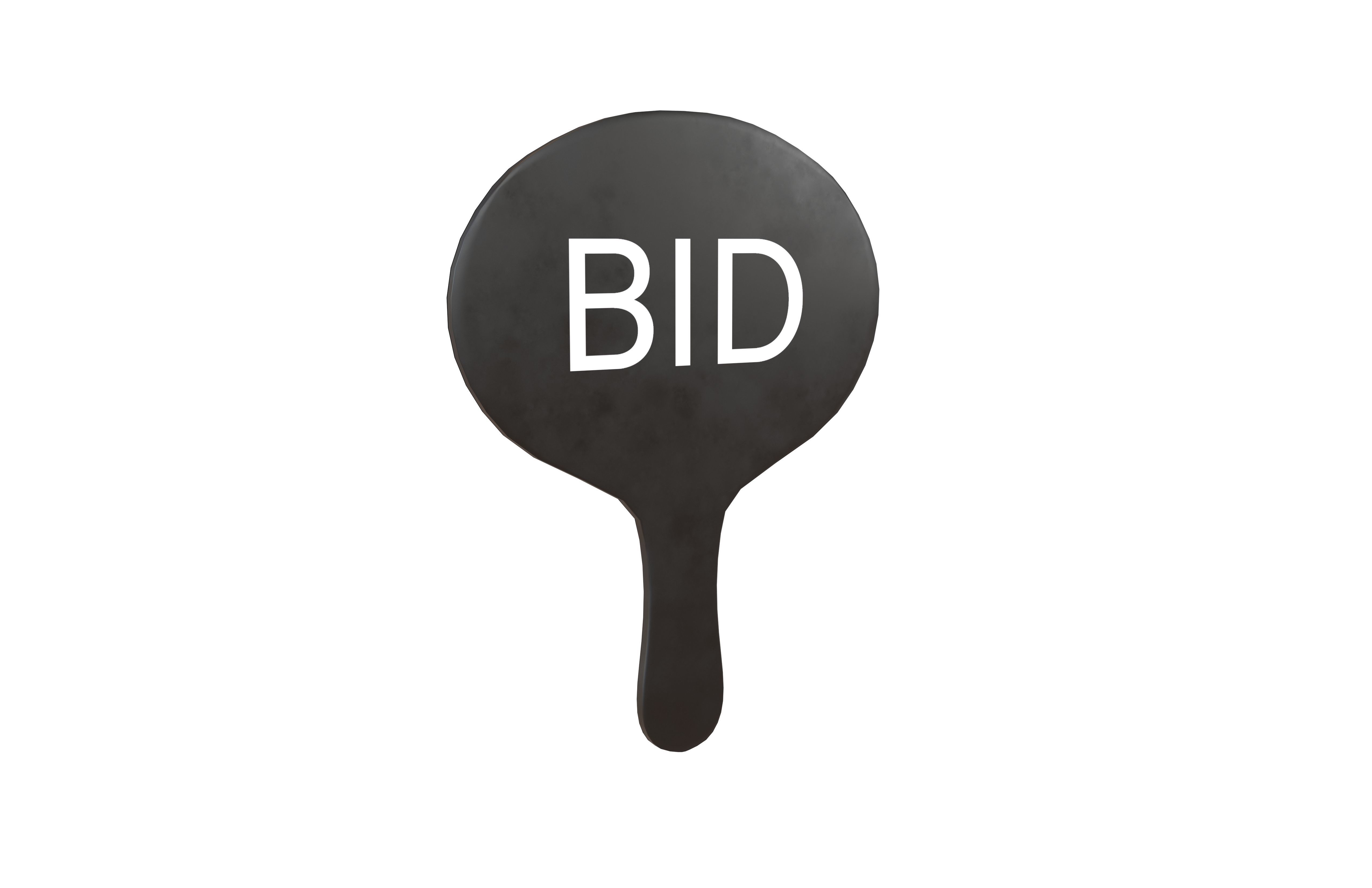 Auction Paddle v1 001 Low-poly 3D model_2