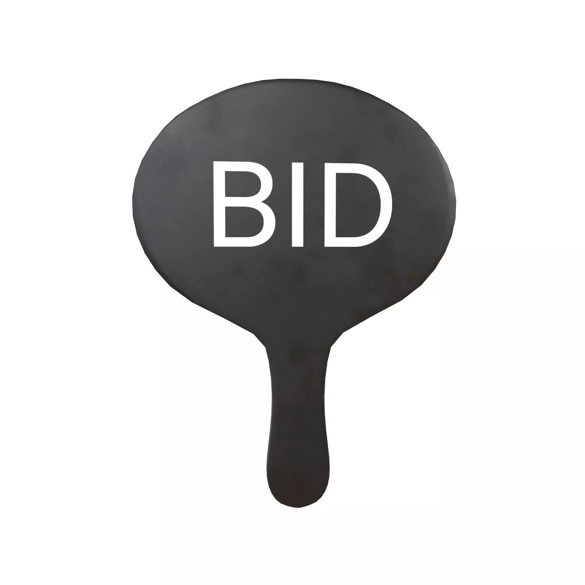 Auction Paddle v1 001 Low-poly 3D model_0