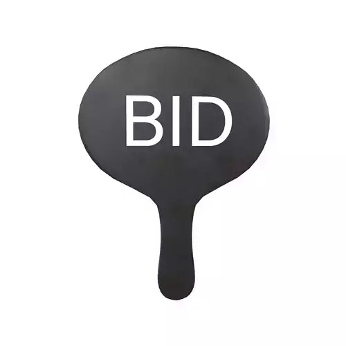 Auction Paddle v1 001 Low-poly 3D model