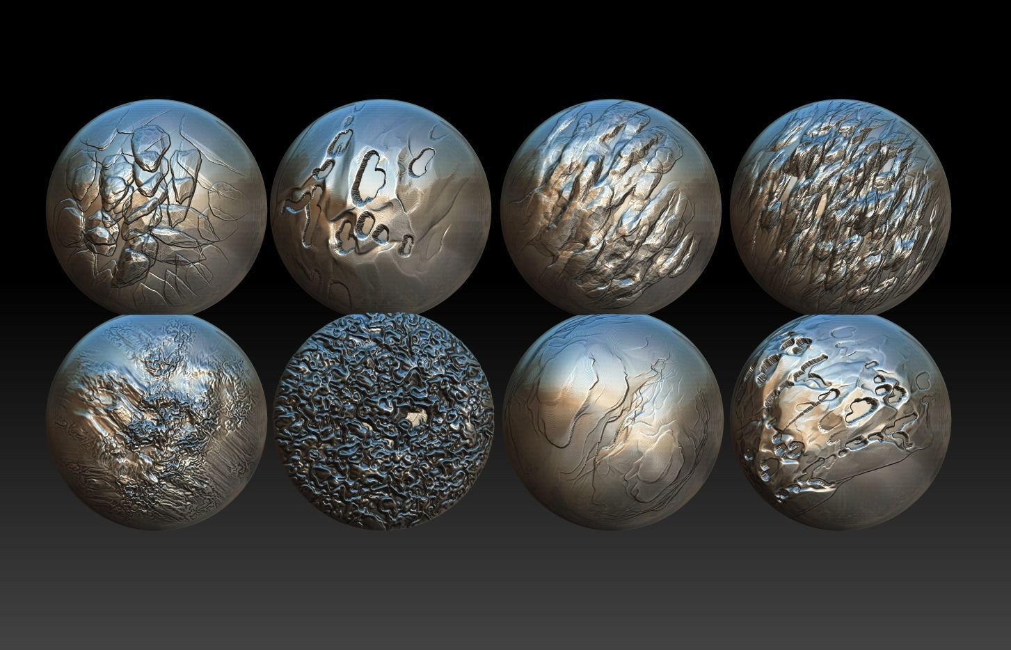 ZBrush rock brush ZBrush stone brush 3D print model_1