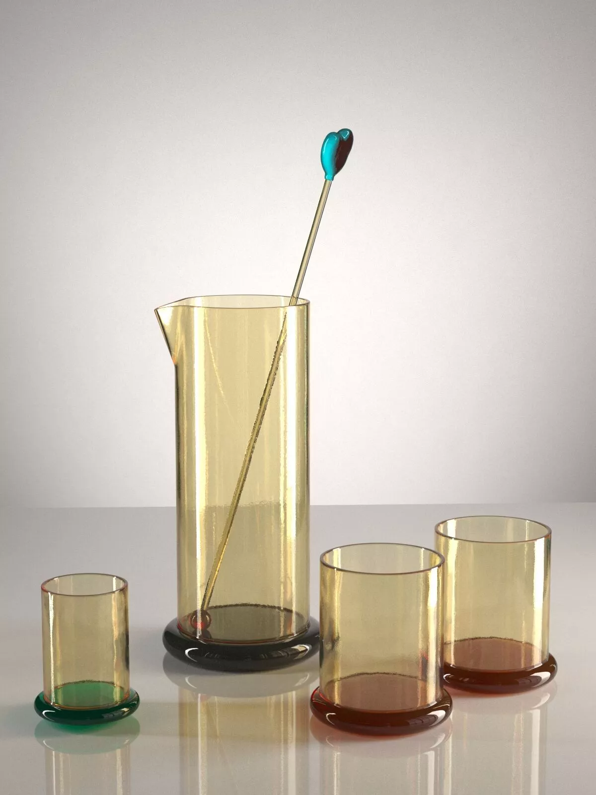 Fritter Cocktail Set 3D model