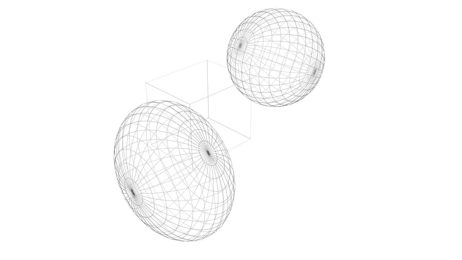 Ice Cube and Spheres 3D model_8