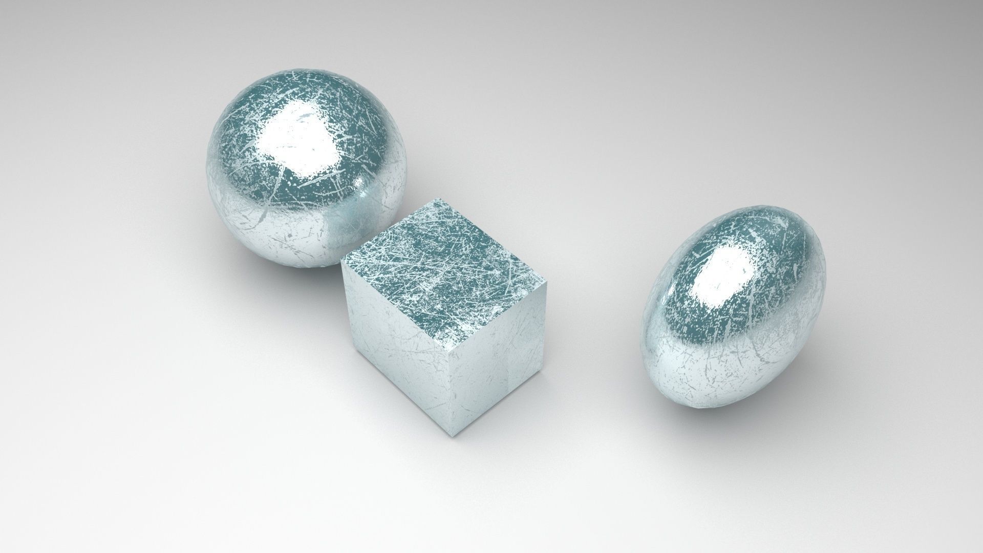 Ice Cube and Spheres 3D model_3