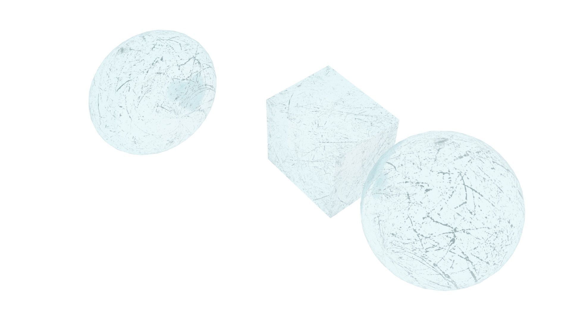 Ice Cube and Spheres 3D model_5