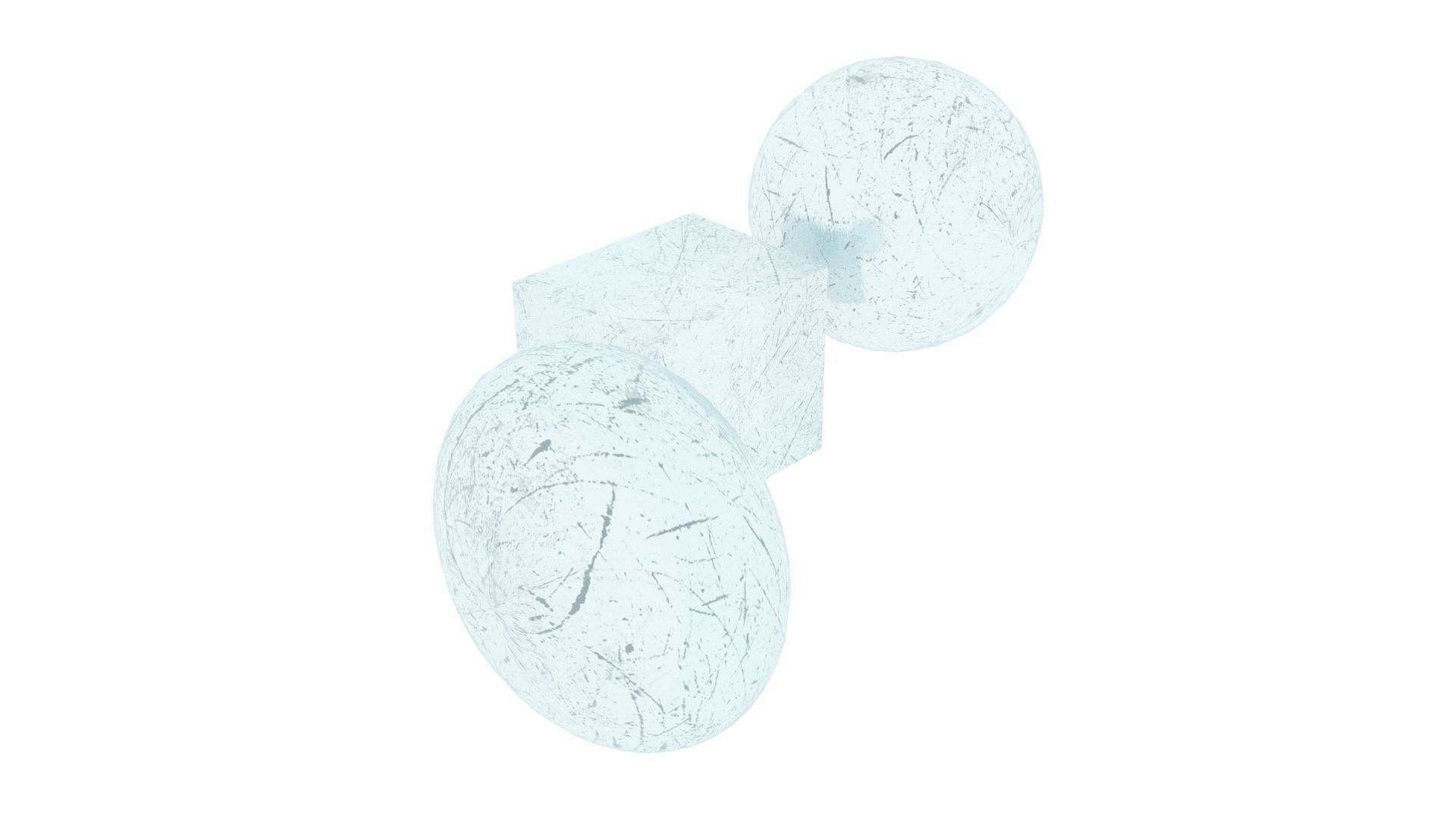 Ice Cube and Spheres 3D model_4