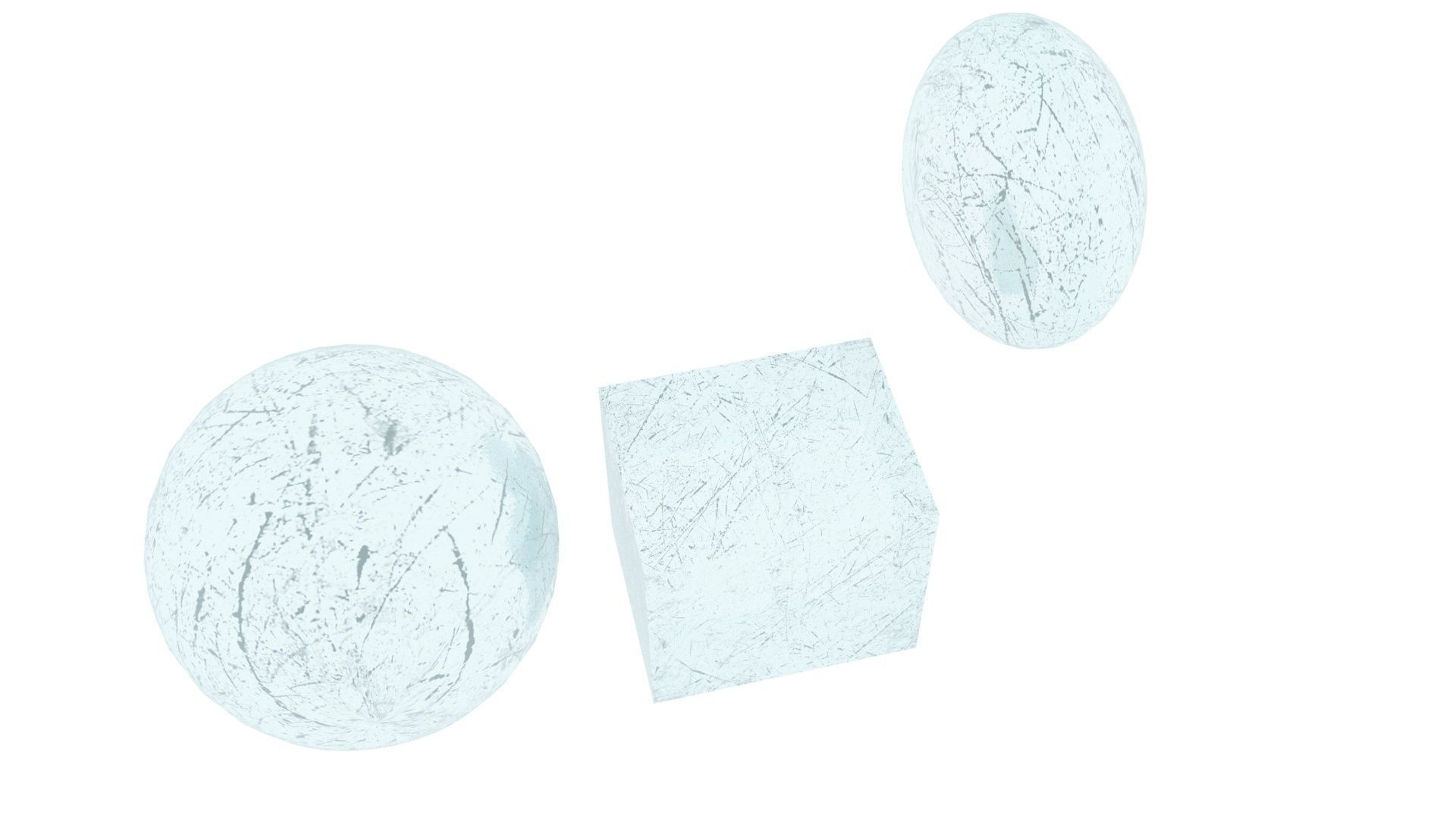 Ice Cube and Spheres 3D model_6