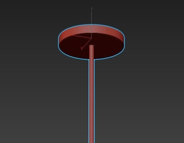 COLLINS gold pendant light with clear glass dome 3D model_4