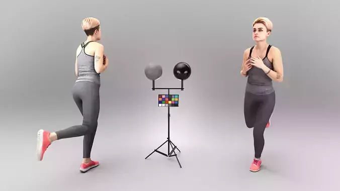 Running woman 367 Low-poly 3D model