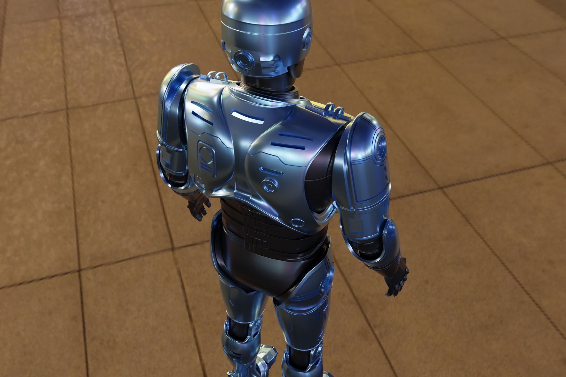 RoboCop rigged model 3D model_3