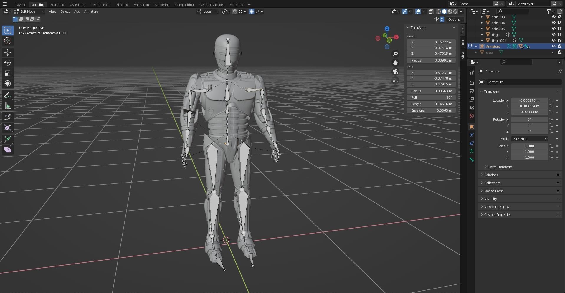 RoboCop rigged model 3D model_29
