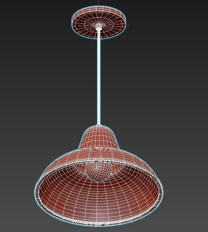 BRUNCH industrial pendant light with shade 3D model_2