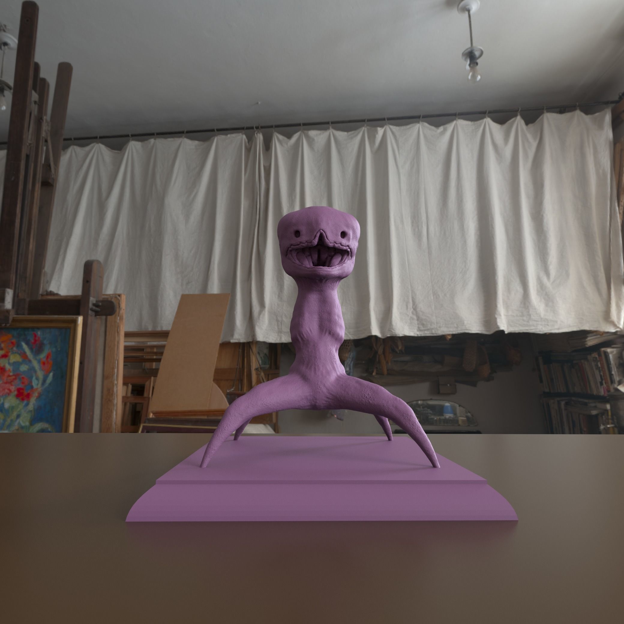 Realistic Minecraft Creeper available for print 3D print model_3