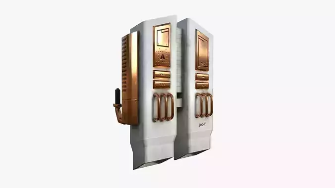 Jetpack F01 White Copper - SciFi Character Design Low-poly 3D model