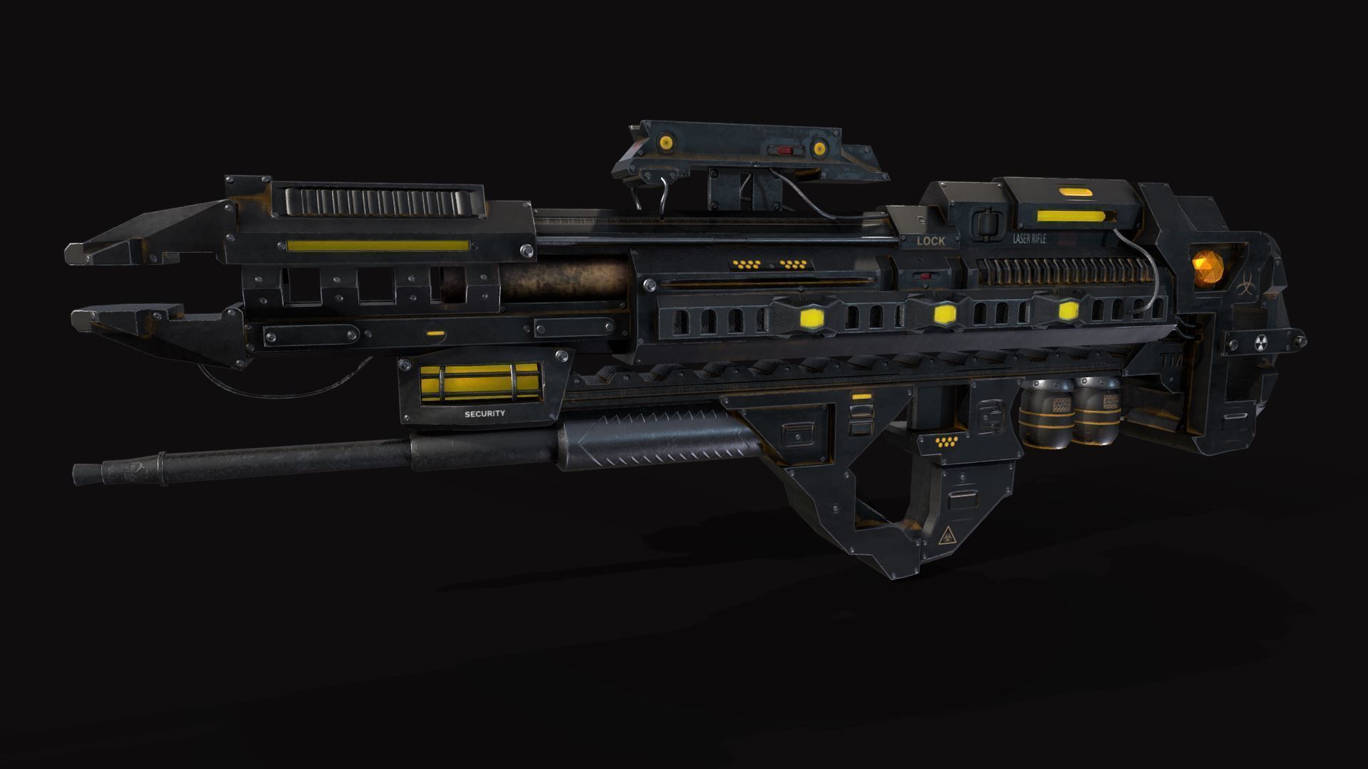 Sci-fi Rifle Low-poly 3D model_4