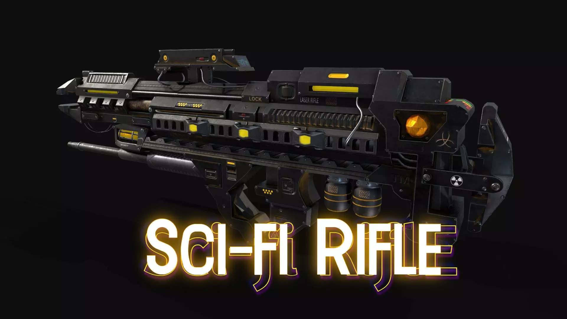 Sci-fi Rifle Low-poly 3D model_0
