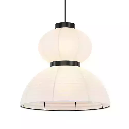 Formakami hanging lamp with paper shades