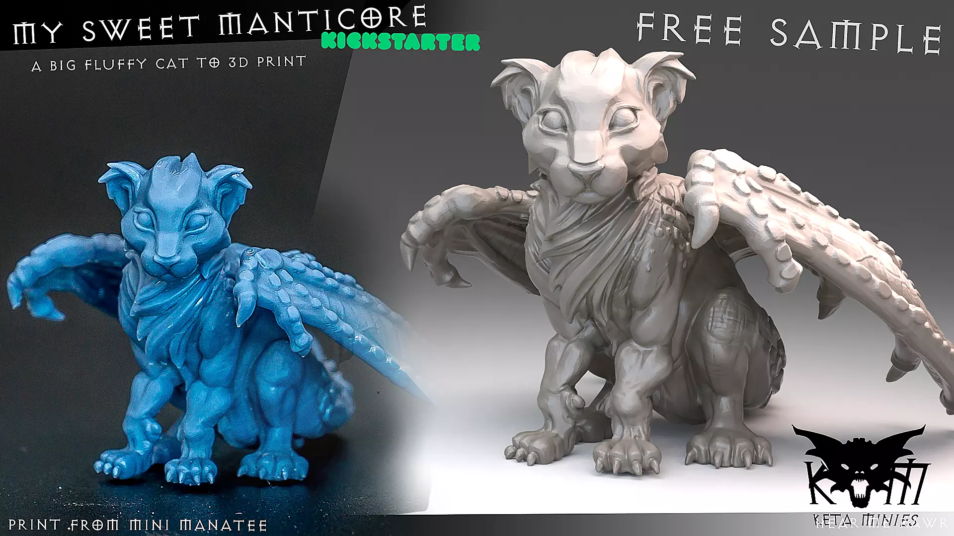 Manticore Cub - Sample from My sweet manticore Free 3D print model