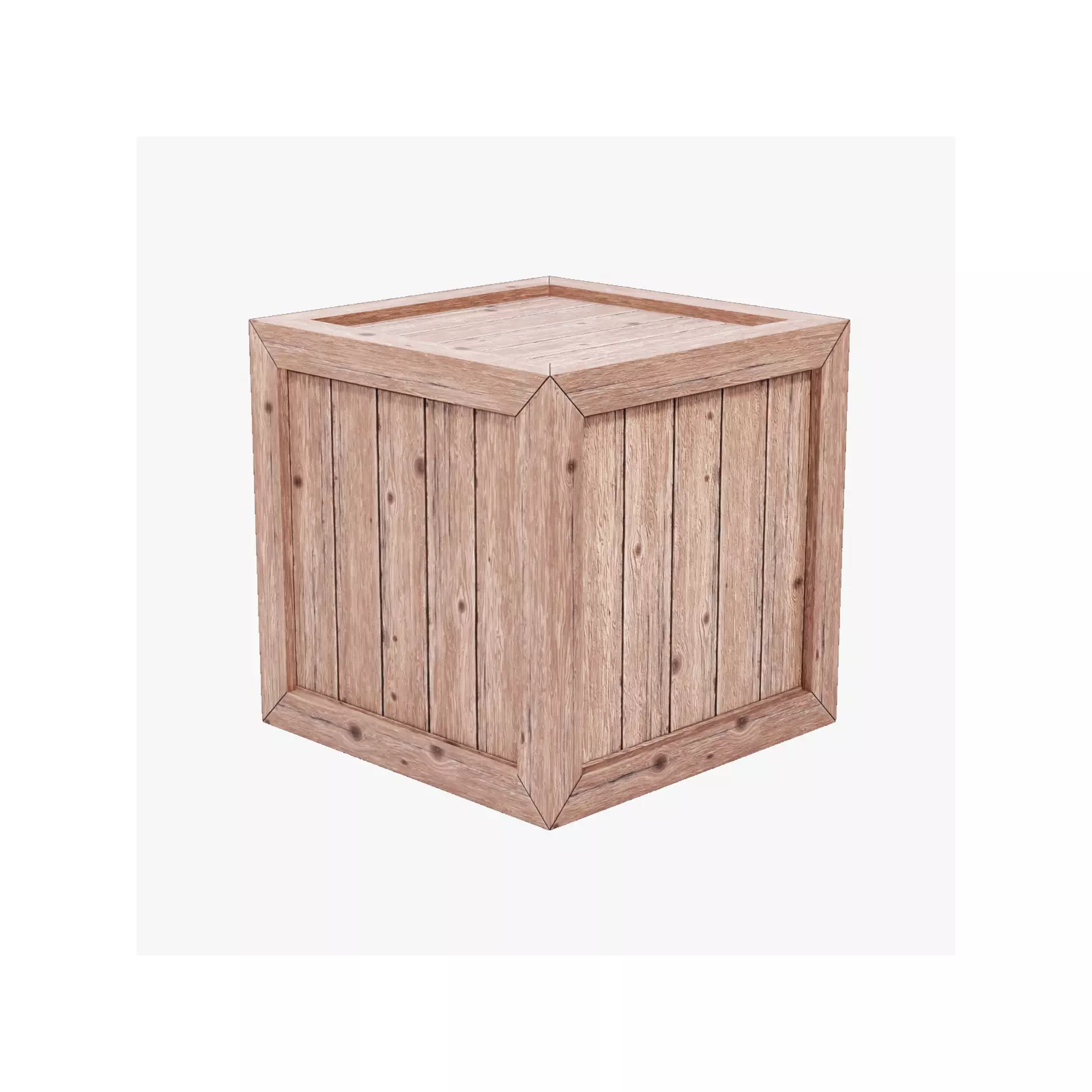 Wooden Box Crate Free 3D model