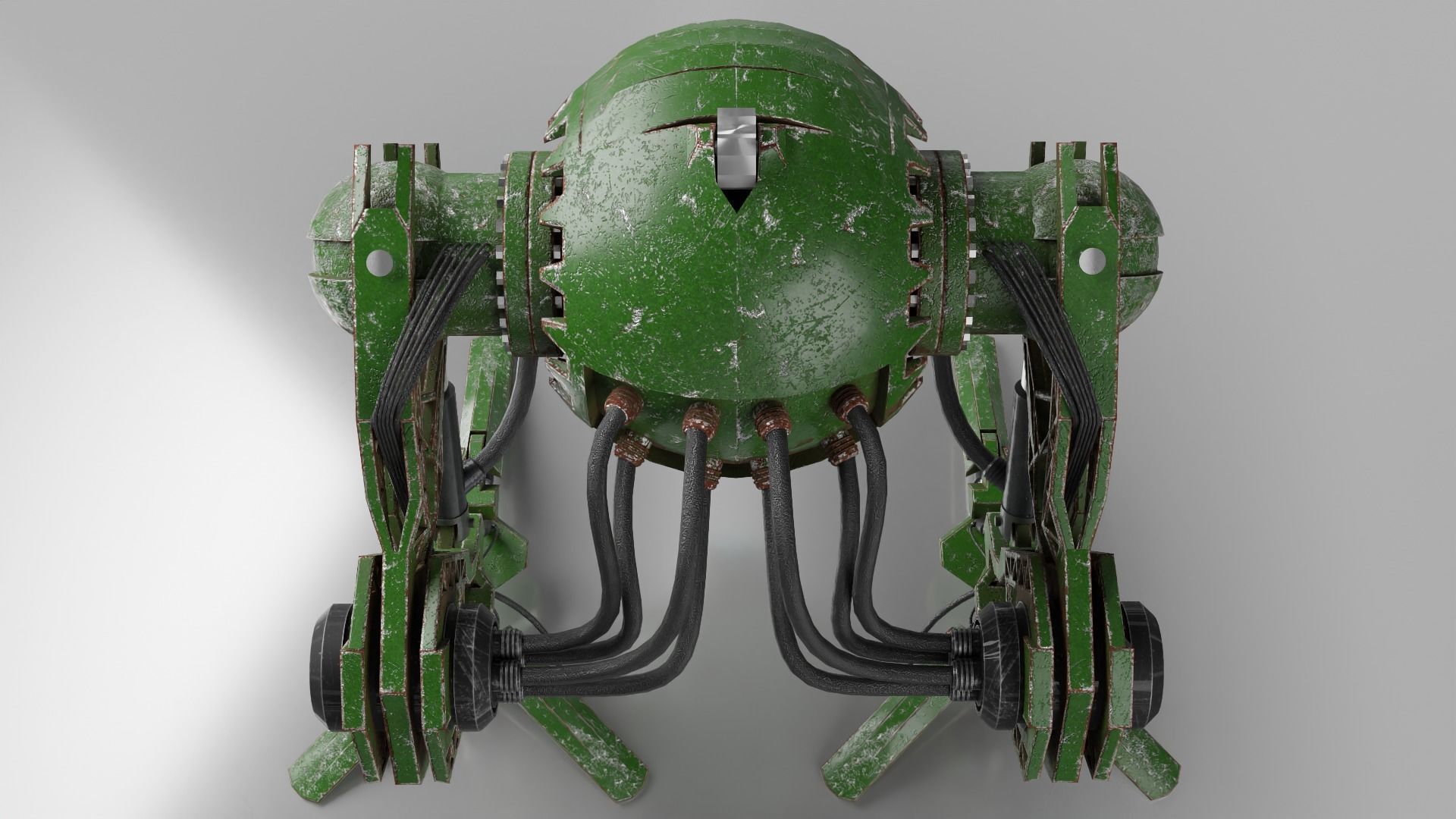 Robot model sci-fi Low-poly 3D model_3