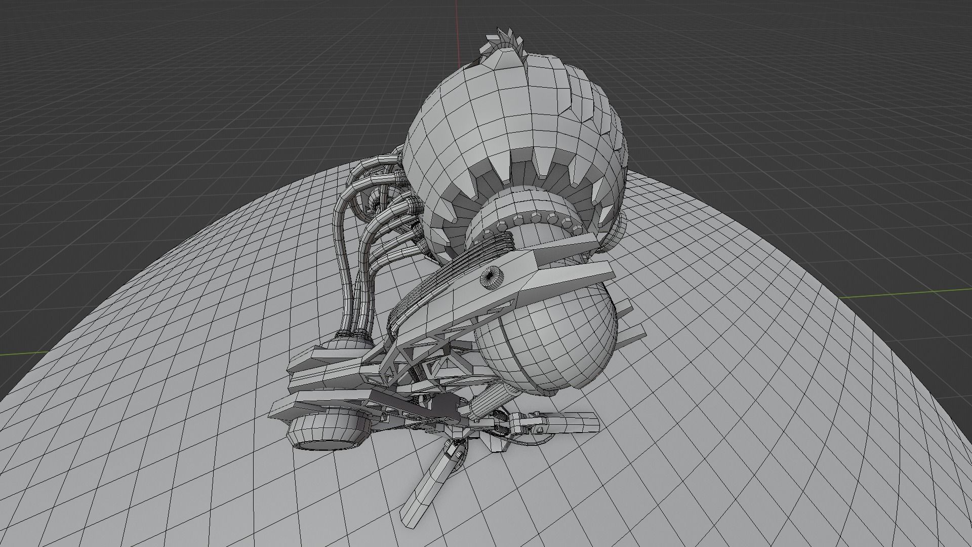 Robot model sci-fi Low-poly 3D model_31