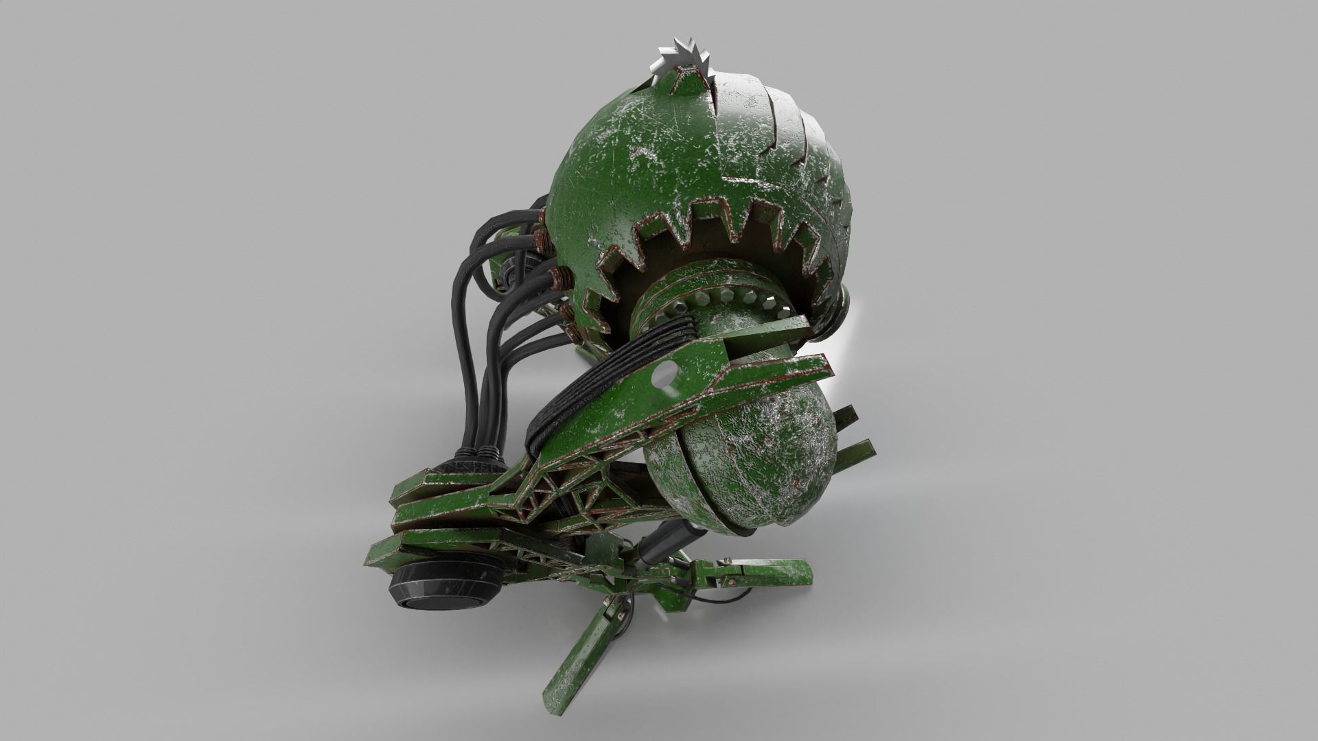 Robot model sci-fi Low-poly 3D model_10